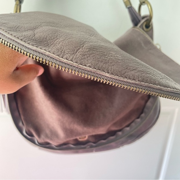 BORSE IN PELLE TAUPE LEATHER MADE ITALY ZIPPED JUMBO CROSSBODY BAG STRAP - Picture 11 of 16